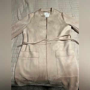 Suede long coat